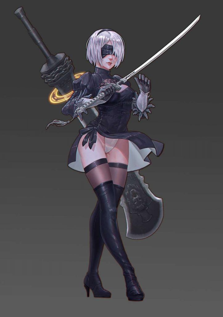 【NieR Automata】Cute erotic image summary that comes out with 2B's ecchi 12