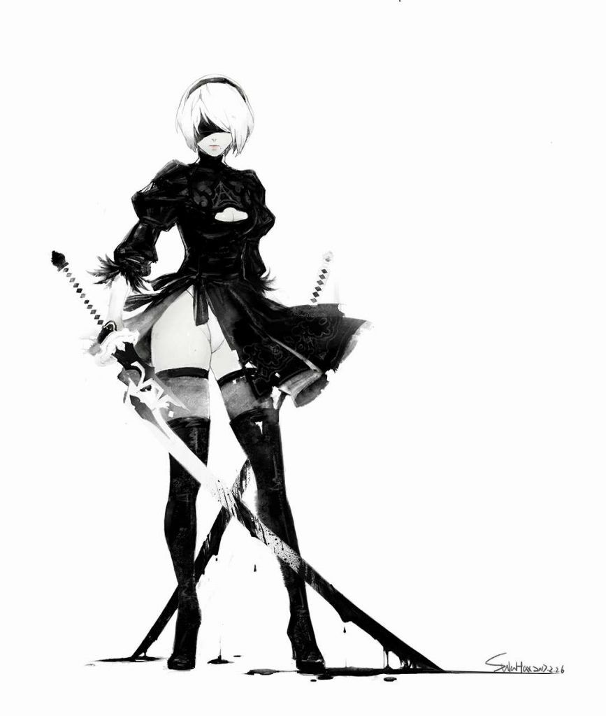 【NieR Automata】Cute erotic image summary that comes out with 2B's ecchi 15