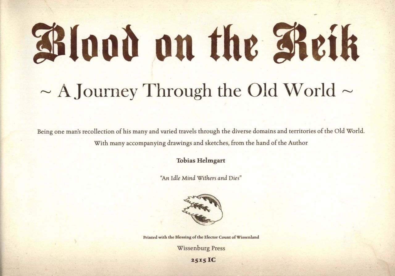 Blood on the Reik: A Journey Through the Old World 3