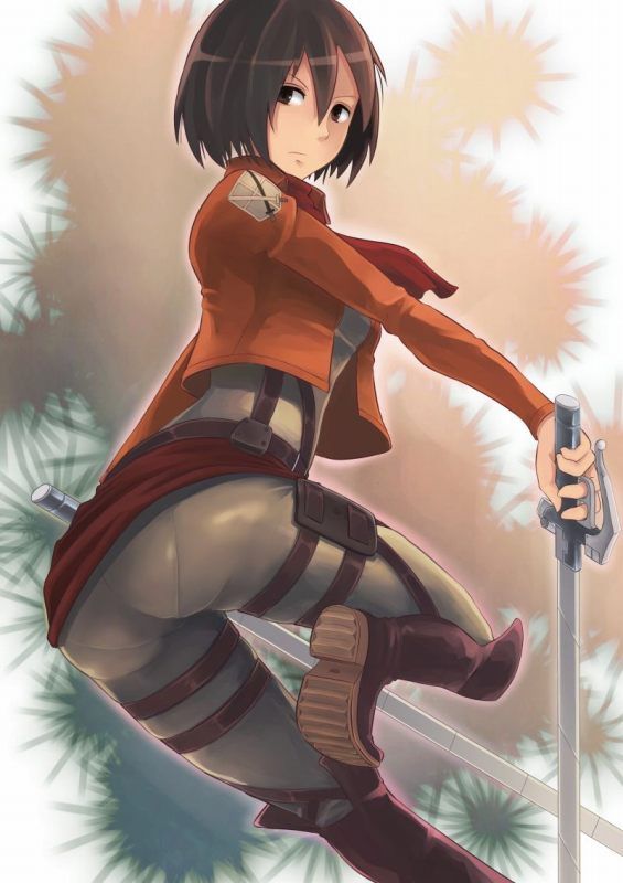 Attack on Titan Mikasa's cute H secondary erotic image 1