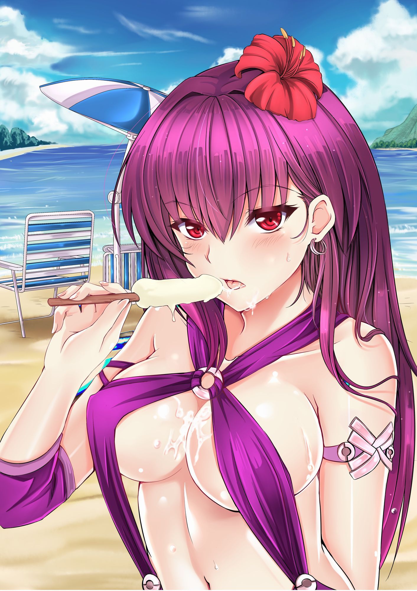 【Secondary Erotic】 Here is the erotic image of a girl wearing a swimsuit called a sling shot 12