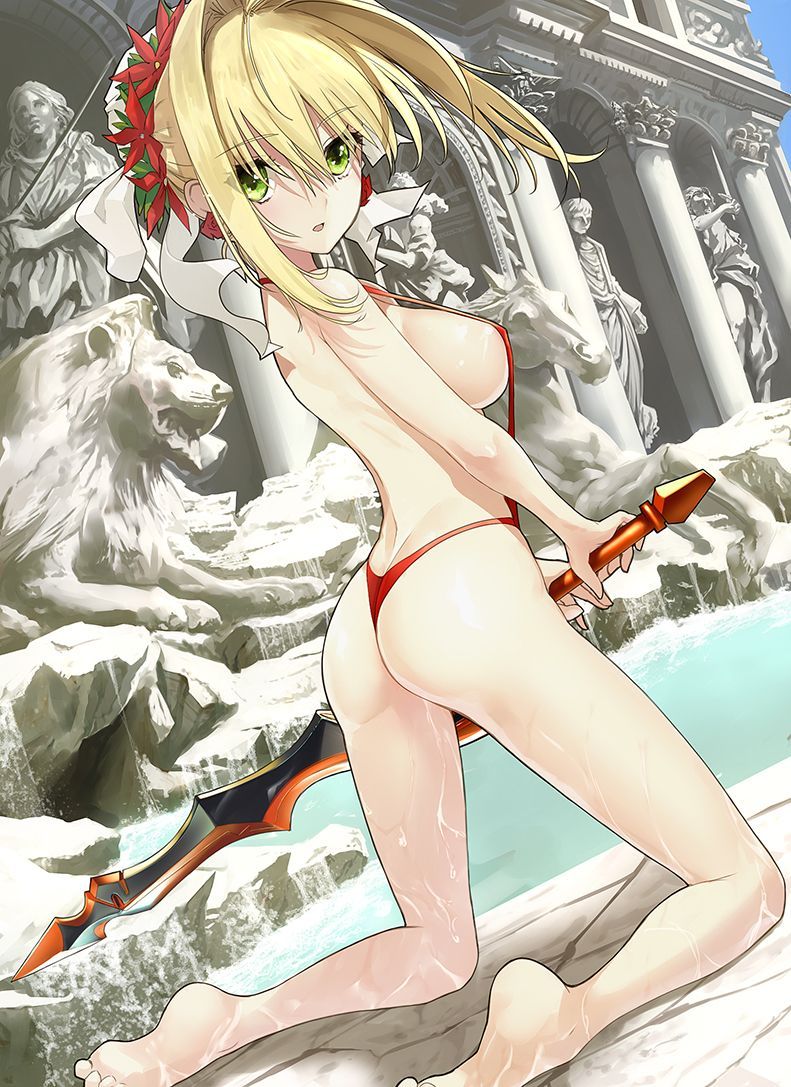 【Secondary Erotic】 Here is the erotic image of a girl wearing a swimsuit called a sling shot 15