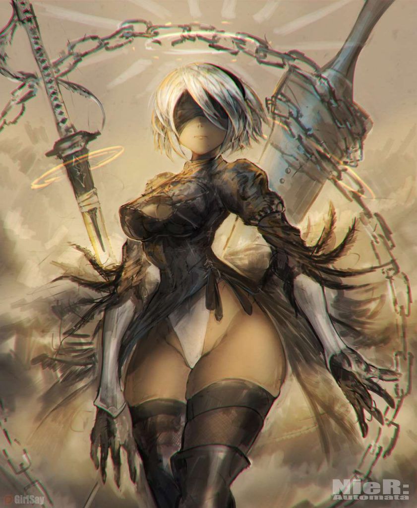 【NieR Automata】Erotic image sticking through with 2B etch 15