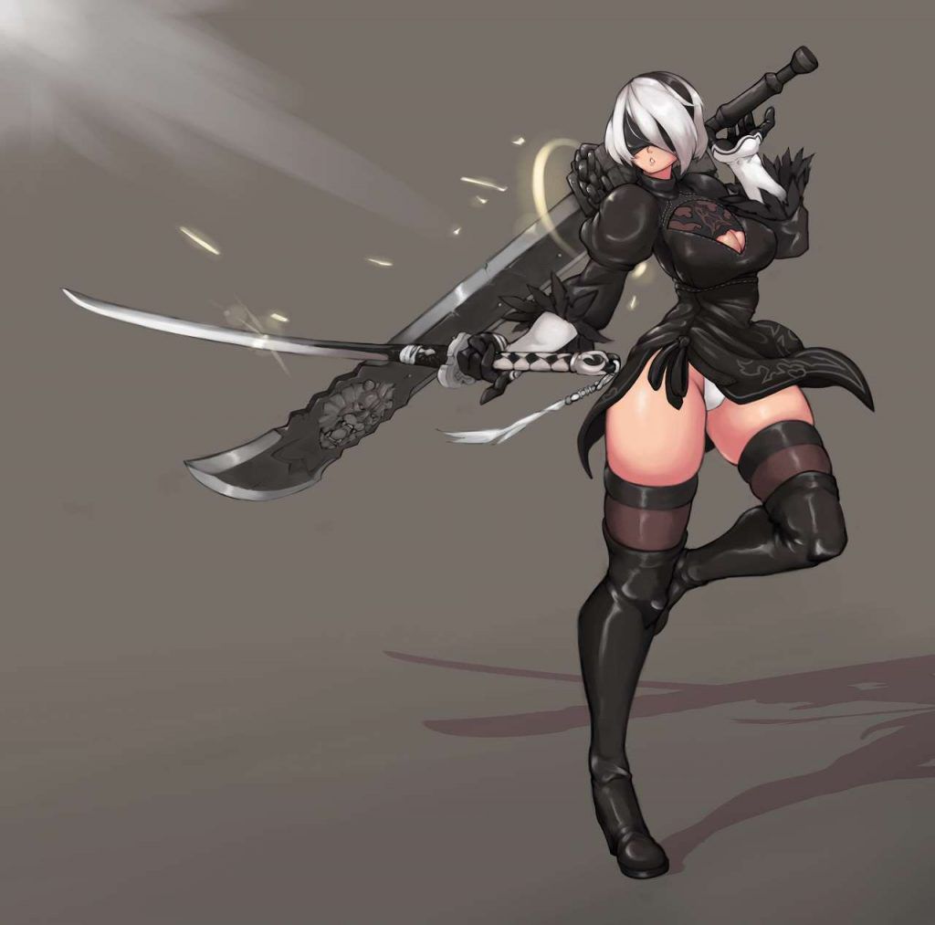 【NieR Automata】Erotic image sticking through with 2B etch 2