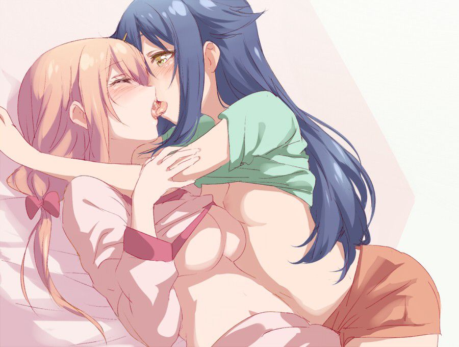 【Secondary erotic】 Here is a lesbian erotic image of a girl who is taking skinship by superimposing the body and body 6
