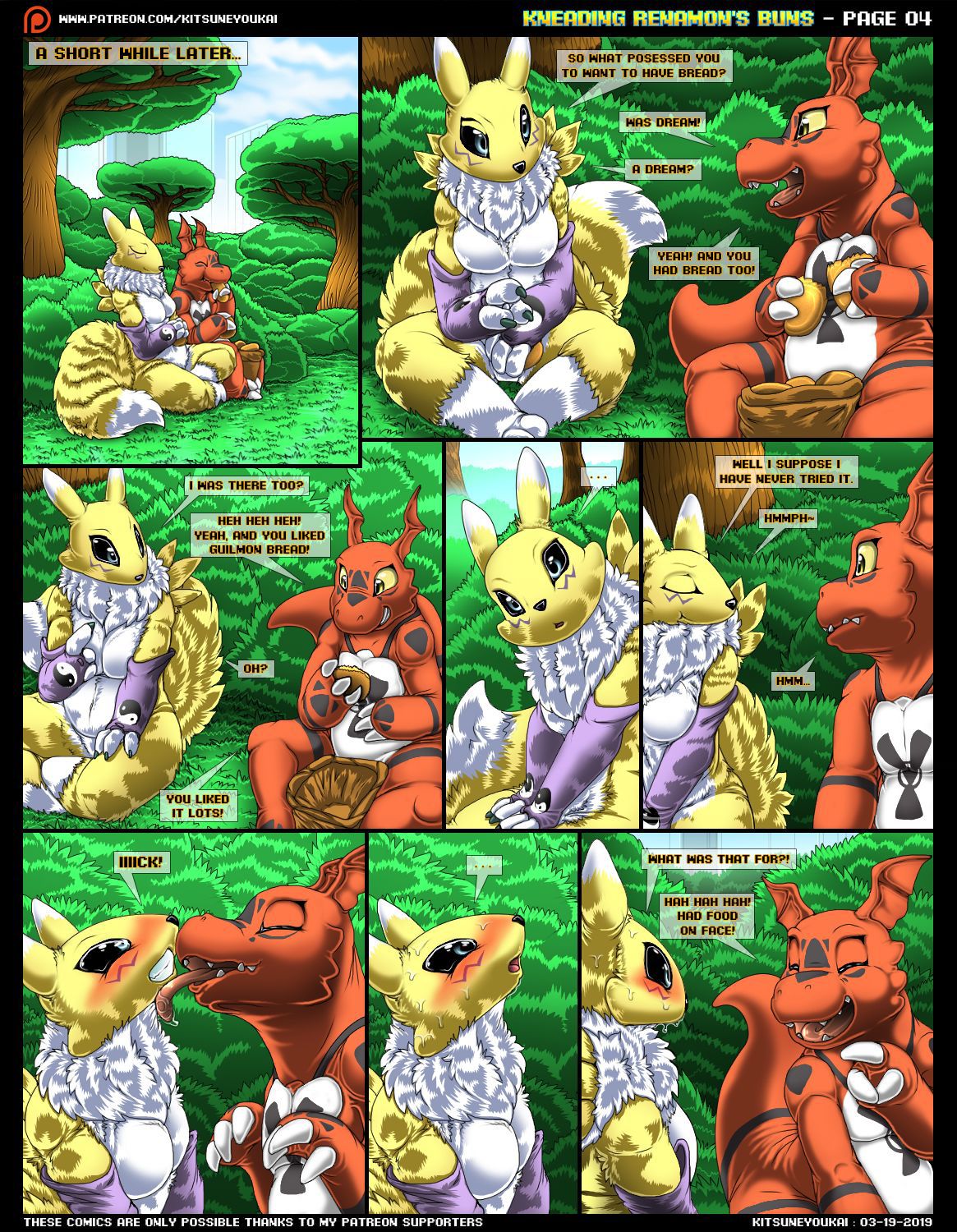 Kneading Renamon's Buns by Kitsune Youkai (Ongoing) 4