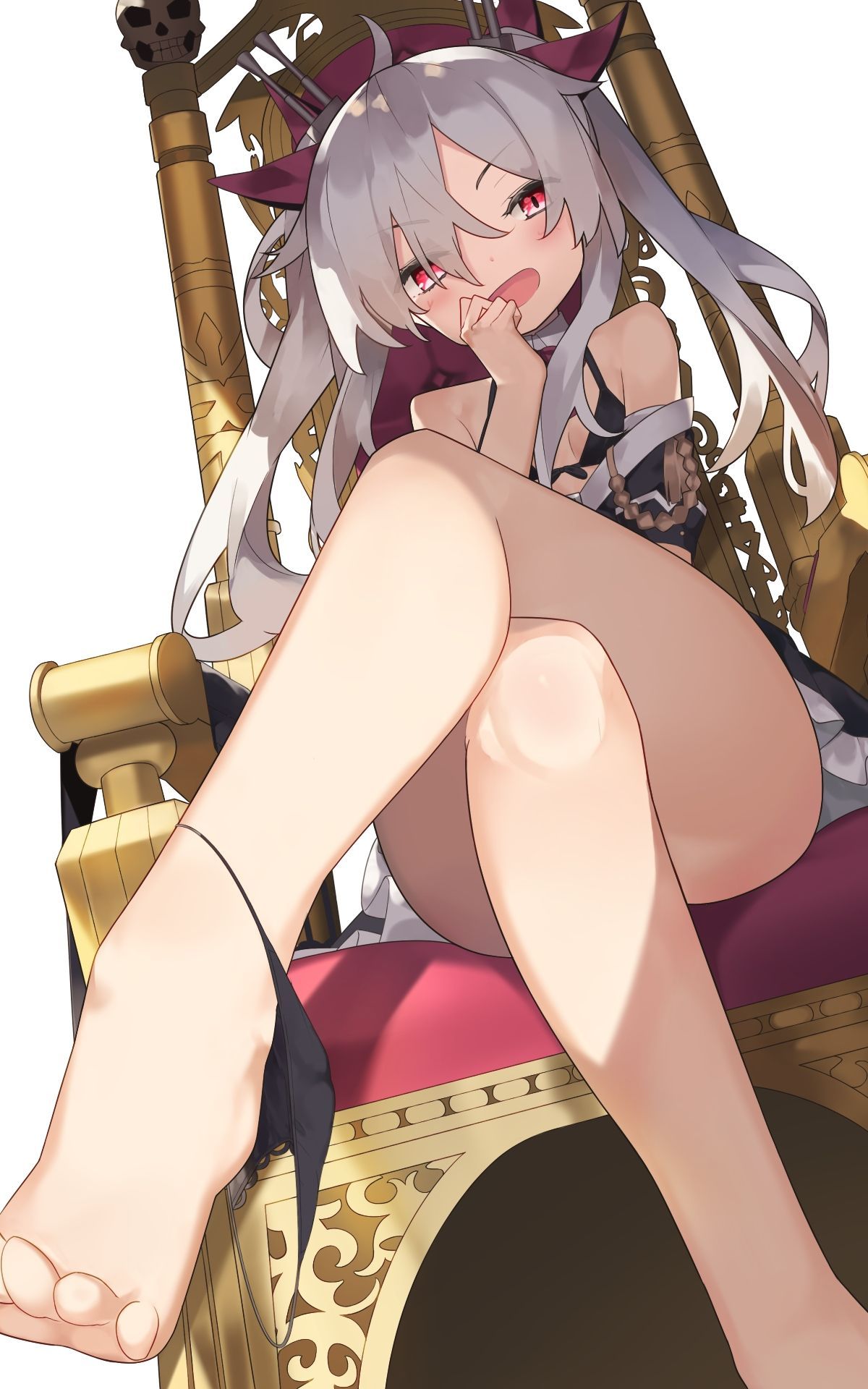 【Secondary erotic】 Here is an erotic image of a girl whose pants are halfway stuck on one leg 10
