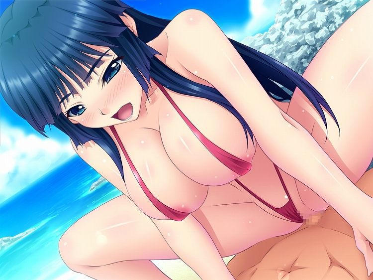 Secondary erotic erotic image of a lewd girl in a swimsuit having sex with Aoban on the beach [30 sheets] 5
