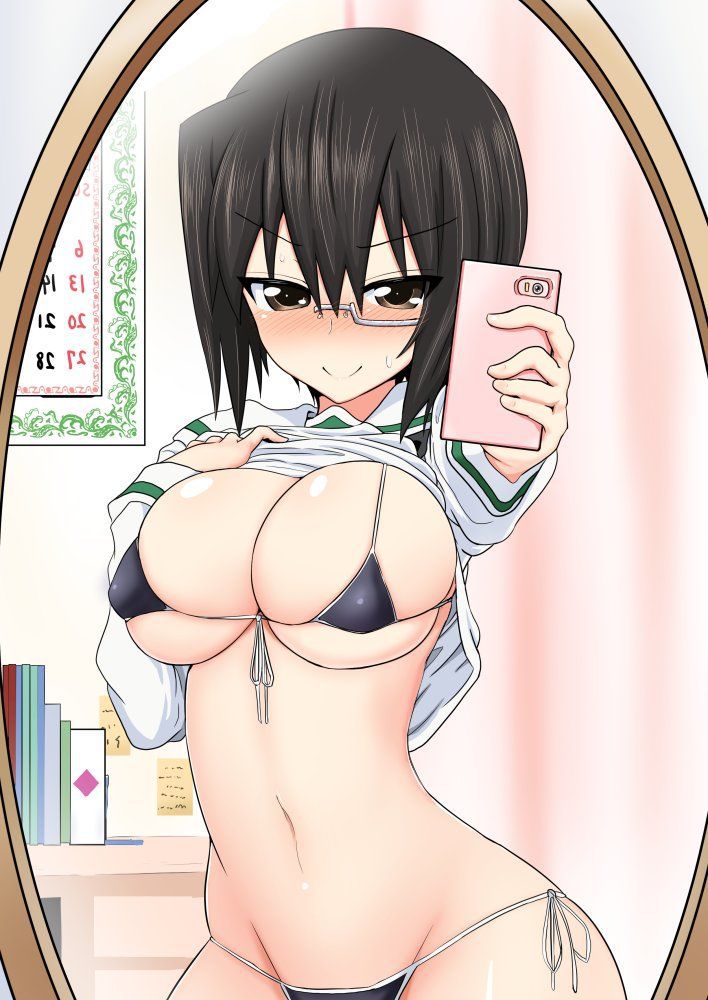 【Secondary erotic】 Here is an erotic image of a girl taking a selfie of her erotic body 8
