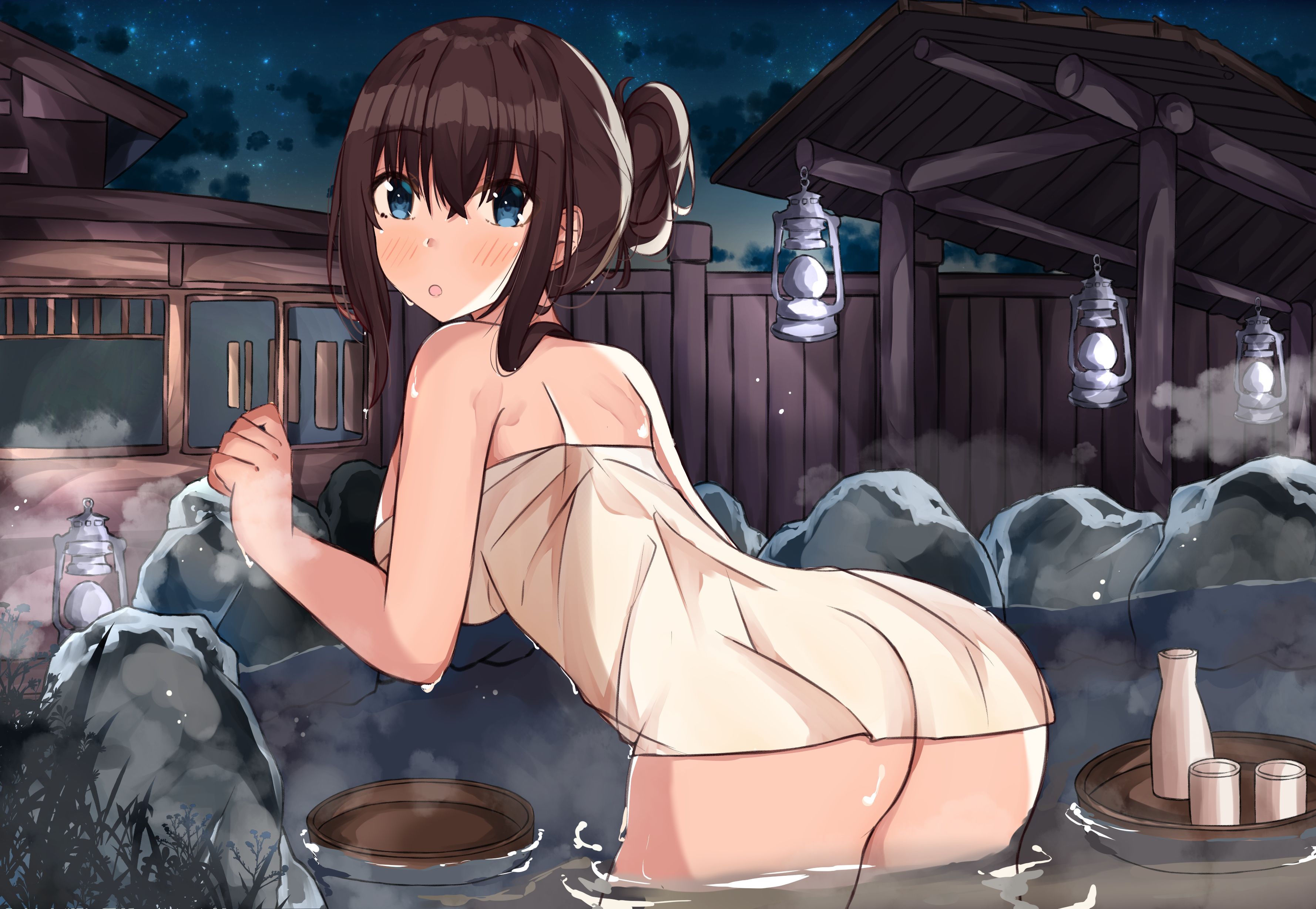 【Erotic Anime Summary】 Images of beautiful girls exposing their nasty bodies in the bath [50 sheets] 30