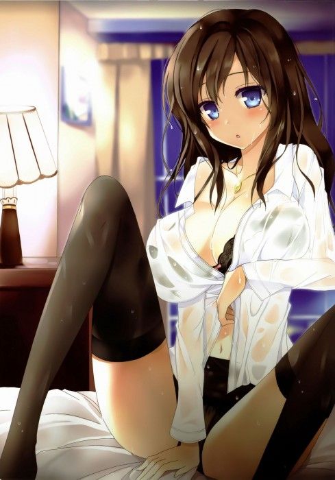 【Secondary erotic】 Here is the erotic image of a girl who gets wet and has and underwear transparent 21