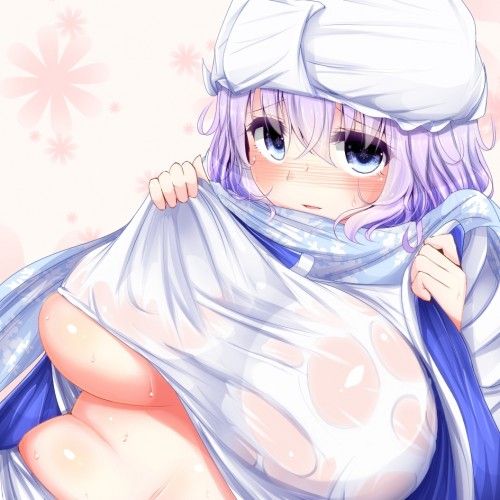 【Secondary erotic】 Here is the erotic image of a girl who gets wet and has and underwear transparent 24