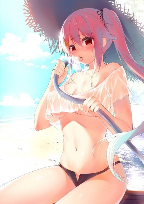 【Secondary erotic】 Here is the erotic image of a girl who gets wet and has and underwear transparent 7