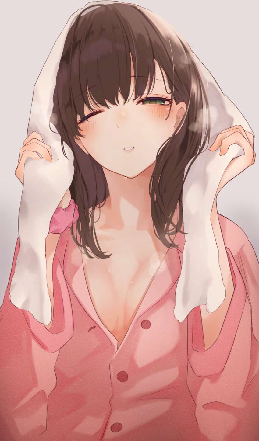 【Eros in everyday life】 secondary erotic image of a girl after a bath wiping her hair with a towel 23