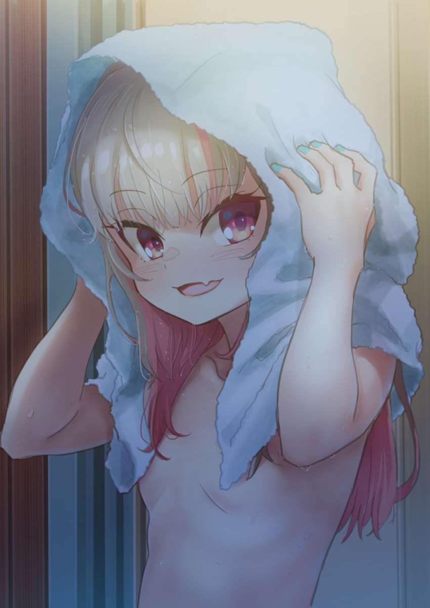 【Eros in everyday life】 secondary erotic image of a girl after a bath wiping her hair with a towel 25