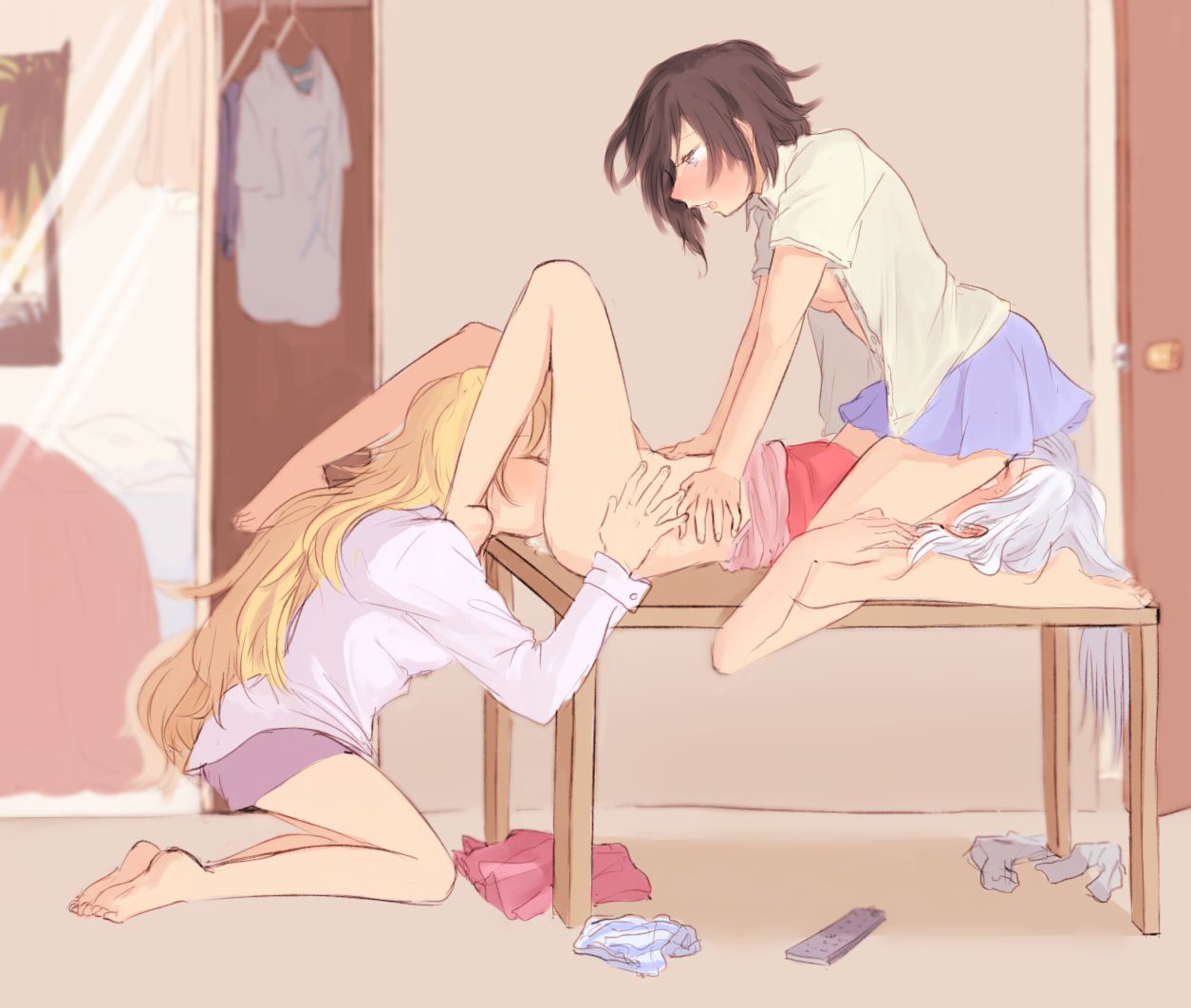 Erotic anime summary Erotic image [secondary erotic] that girls are doing lesbian crabs 10