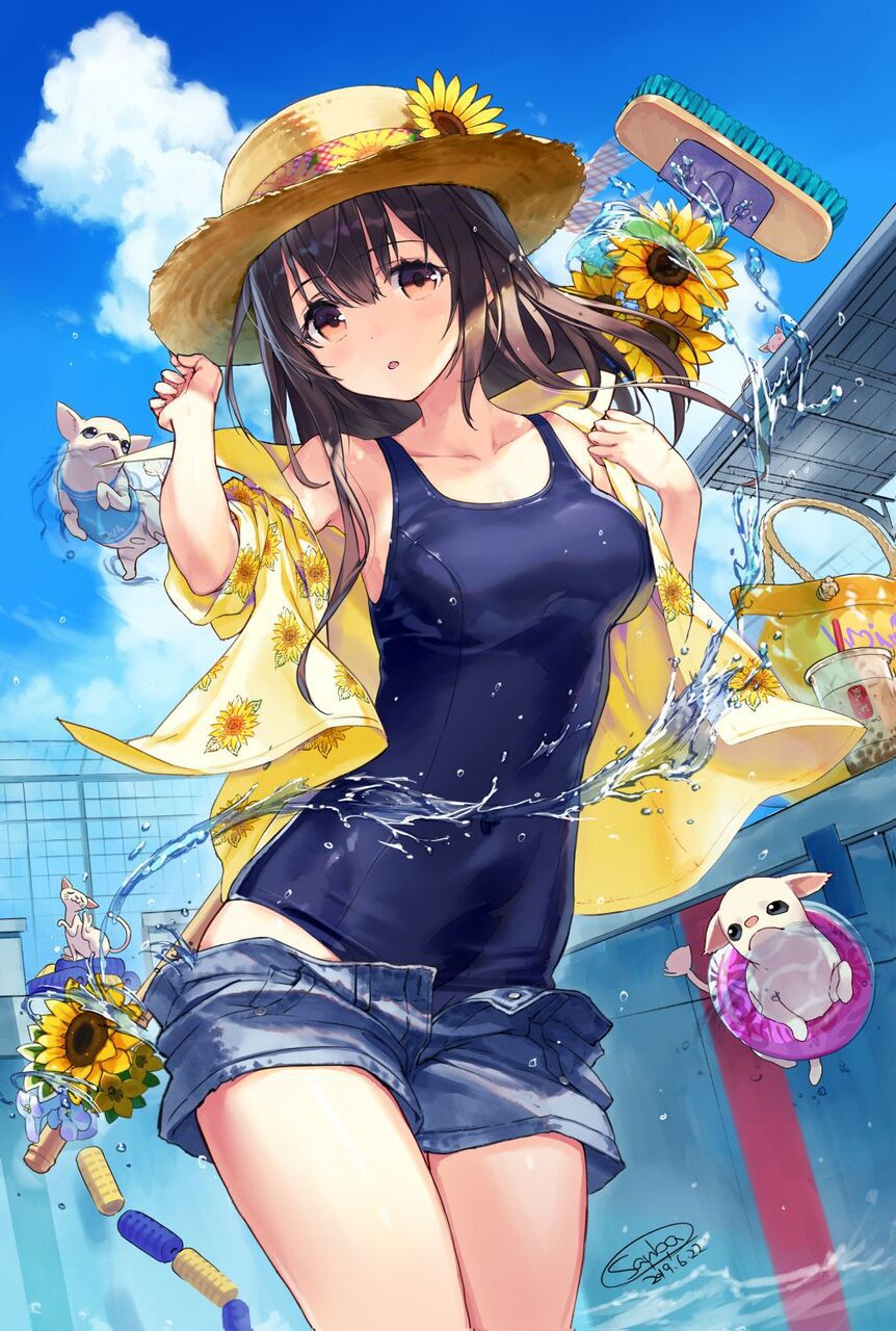 【Sukusui】Please get an image of a sukusui girl who looks good in the dazzling sun 10