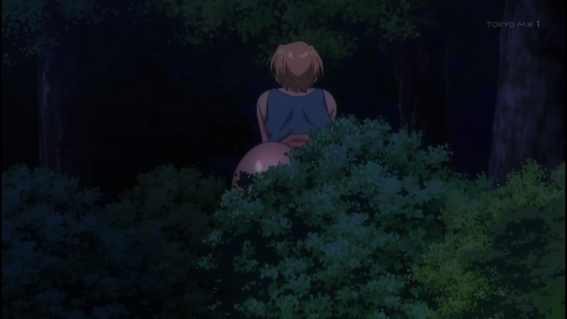 outdoors in episode 7 of the anime "Harem Kyampu!" And go straight to the ecchi scene! 14