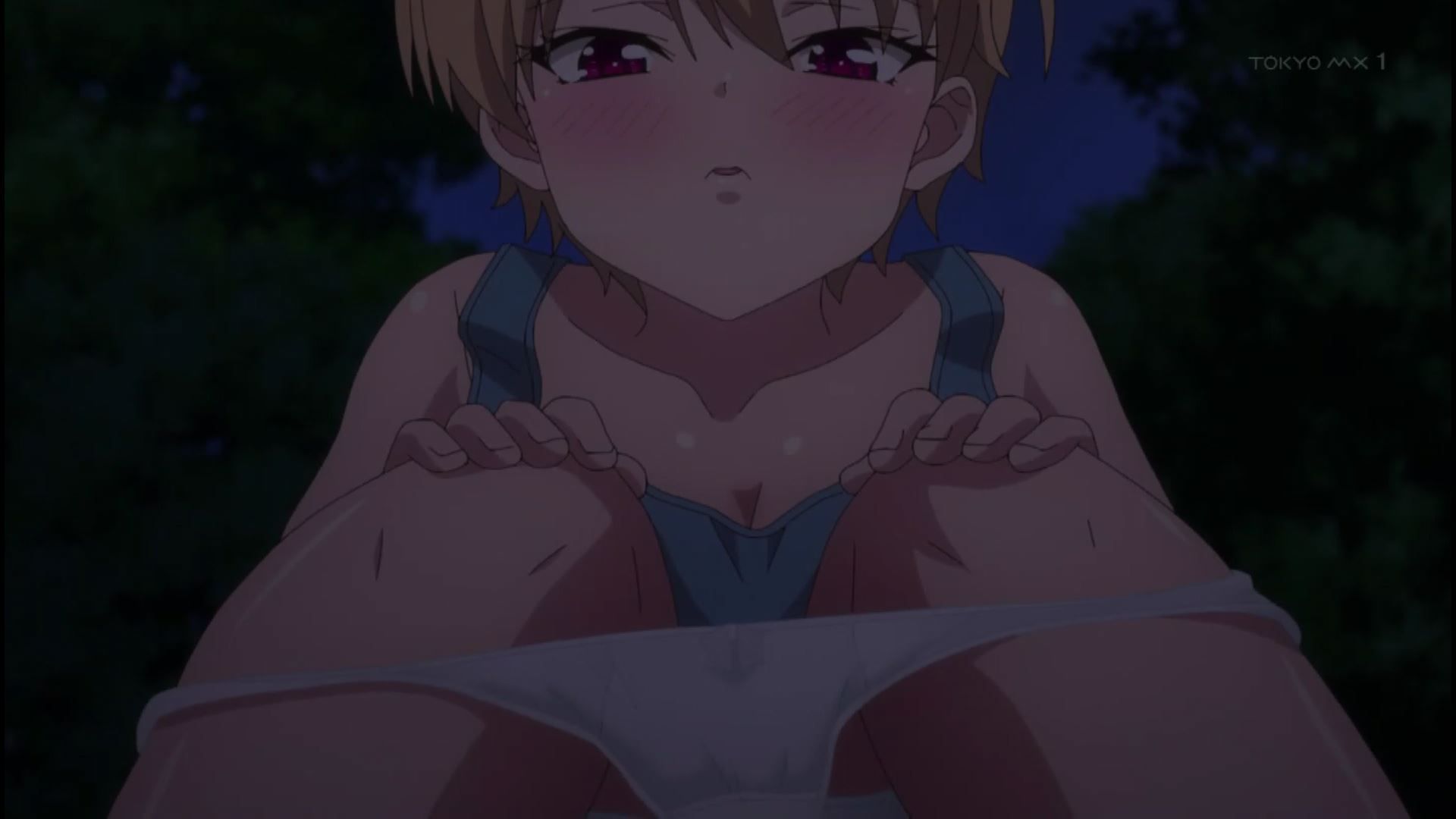 outdoors in episode 7 of the anime "Harem Kyampu!" And go straight to the ecchi scene! 15