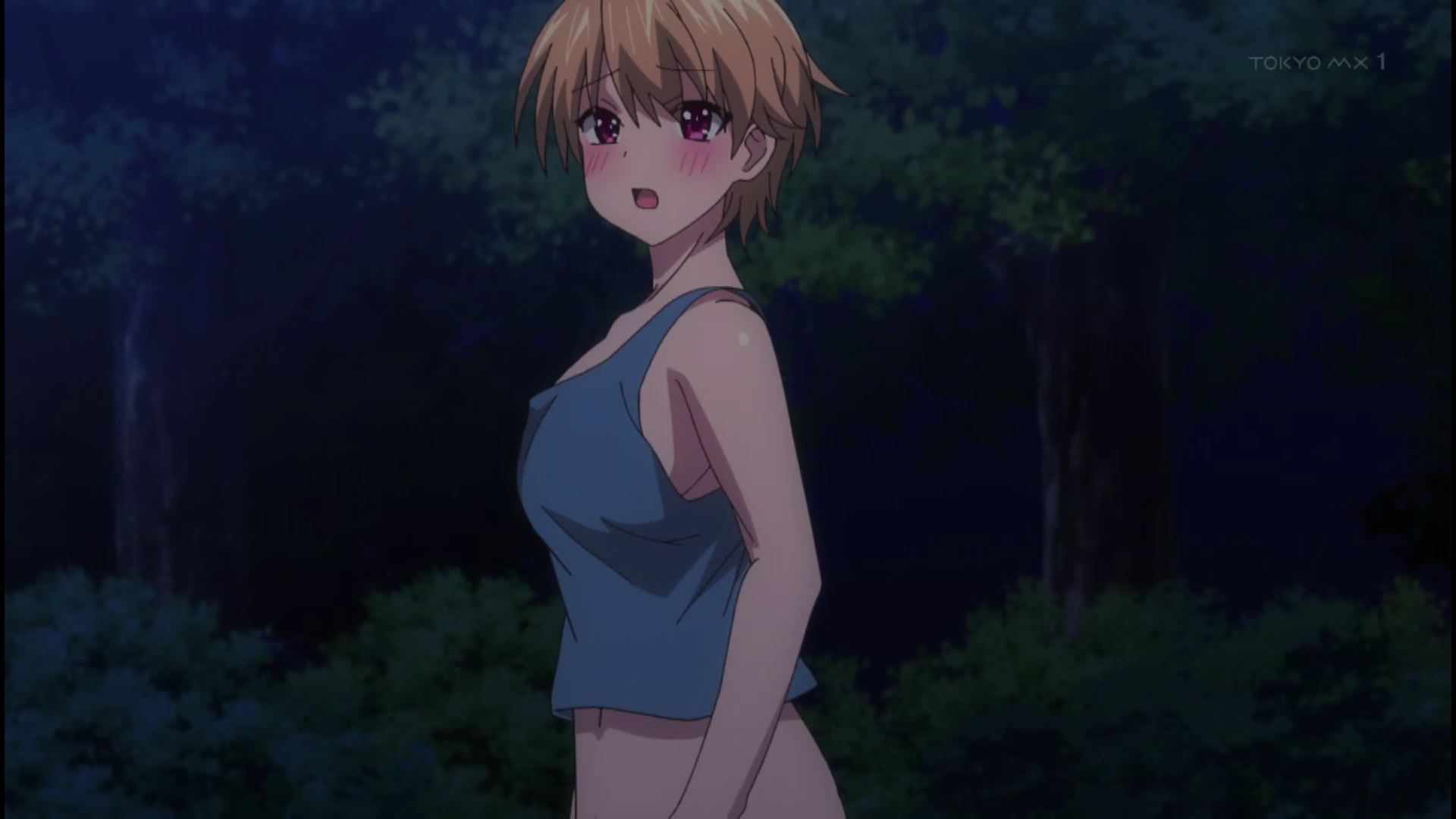 outdoors in episode 7 of the anime "Harem Kyampu!" And go straight to the ecchi scene! 17