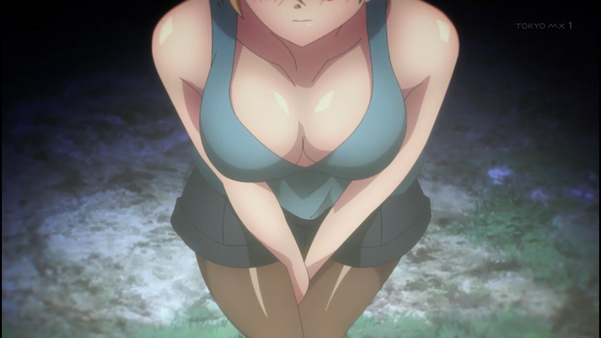 outdoors in episode 7 of the anime "Harem Kyampu!" And go straight to the ecchi scene! 3