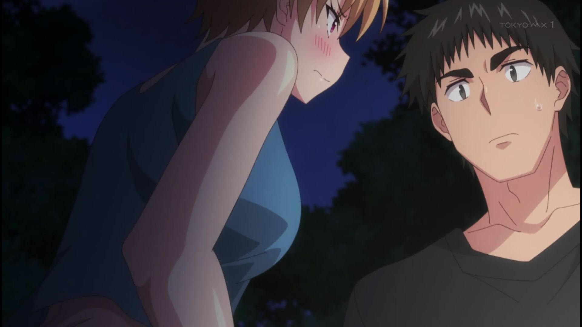 outdoors in episode 7 of the anime "Harem Kyampu!" And go straight to the ecchi scene! 6