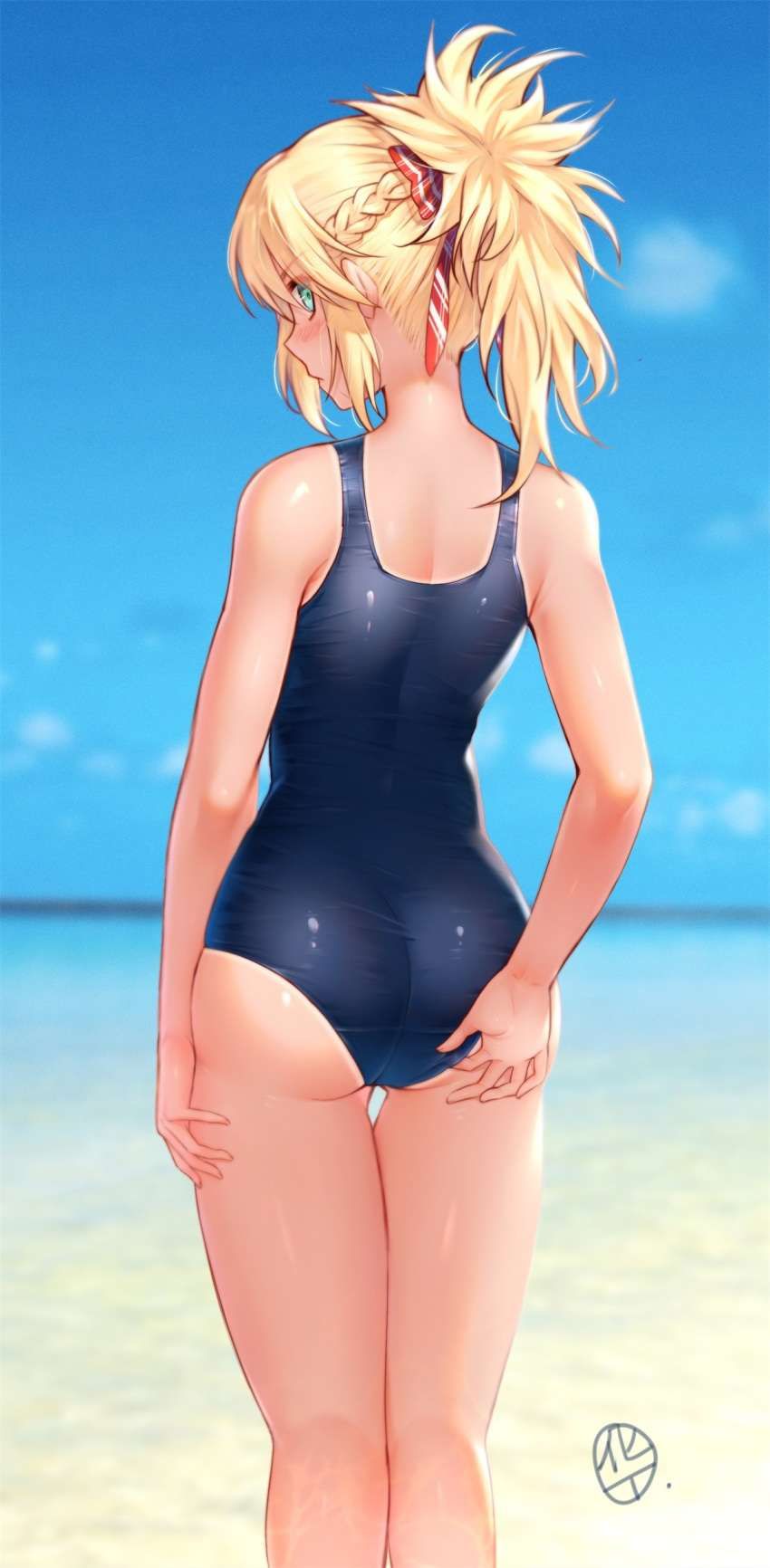 To the last naturally, the secondary erotic of girls who casually fix the swimsuit that ate into the ass ... 21