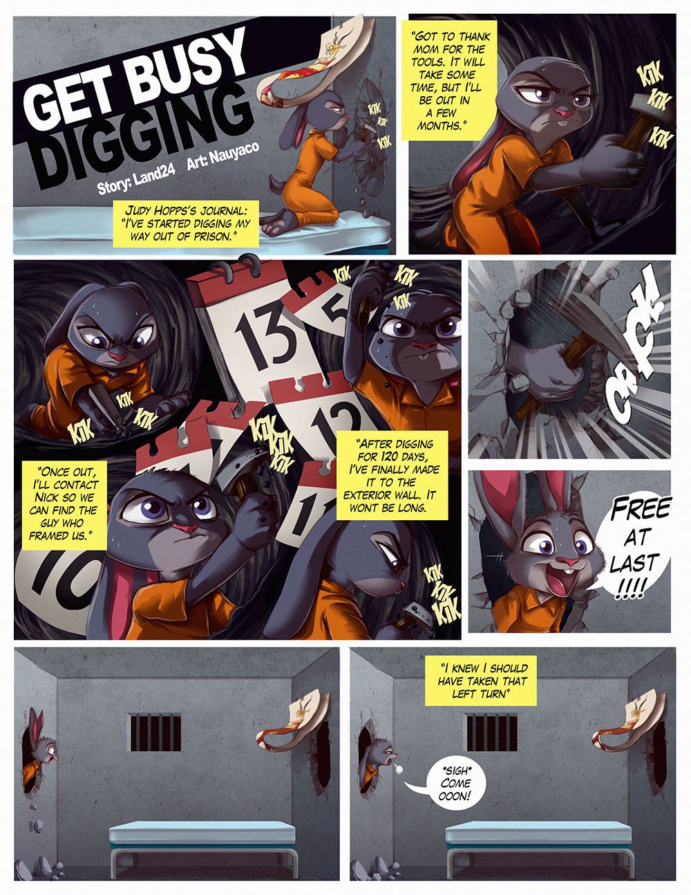[Nauyaco, Land24] Guilty! Judy & Nick Go to Jail (Zootopia) Ongoing 5