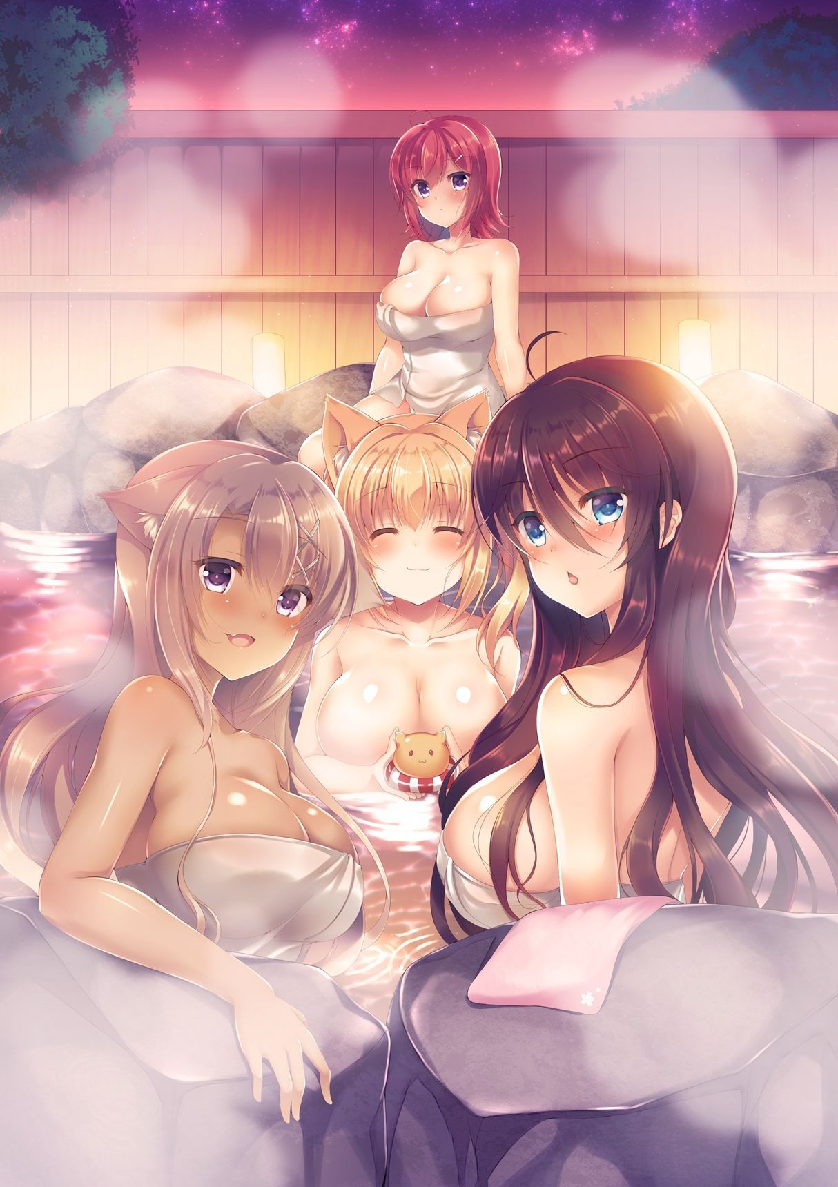 Erotic anime summary Beautiful girls relaxing in the bath and hot spring [secondary erotic] 15