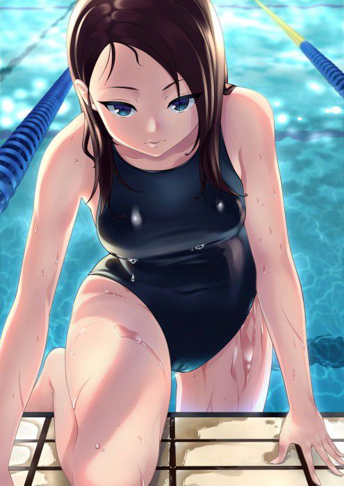 【Erotic Anime Summary】 Image of a girl with a swimming swimsuit is pichi and cusso erotic [secondary erotic] 22