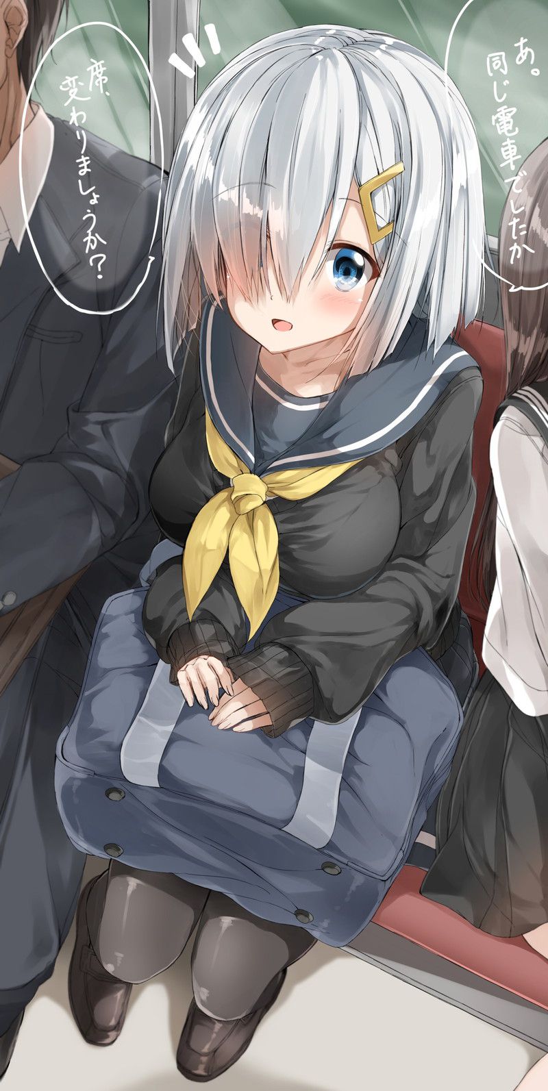 Two-dimensional erotic image that Hamakaze-chan of kancolle is cumming while saying a simple line 35