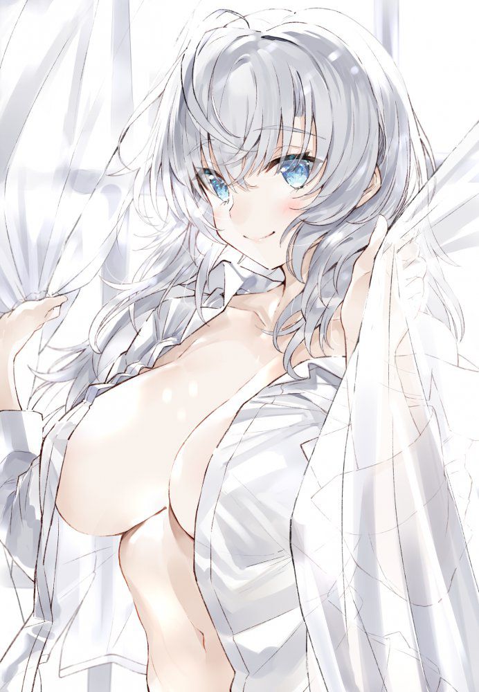 Images of silver hair that can be used as wallpaper on smartphones 2