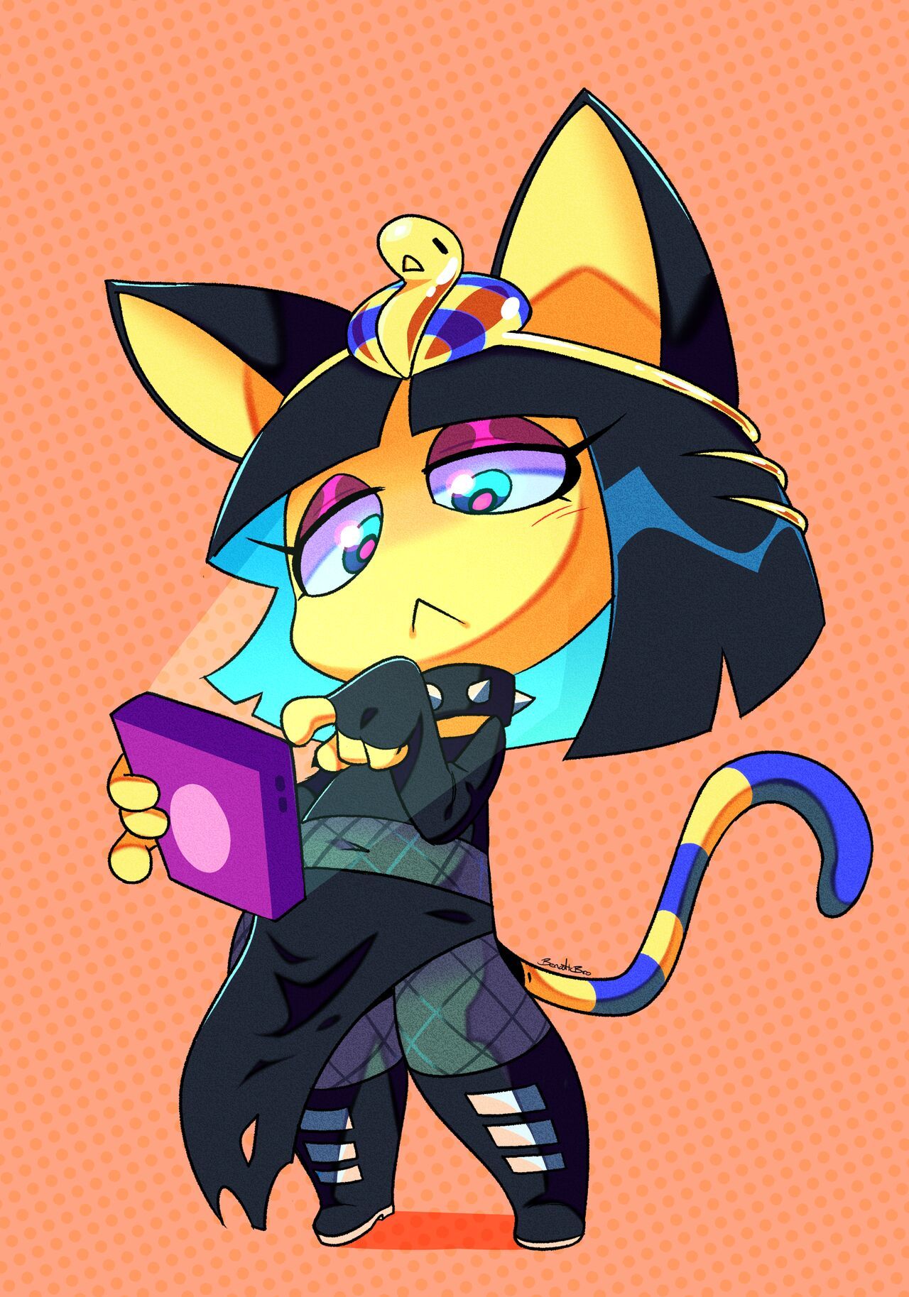 (Animal Crossing) Gothic Ankha fanarts 18