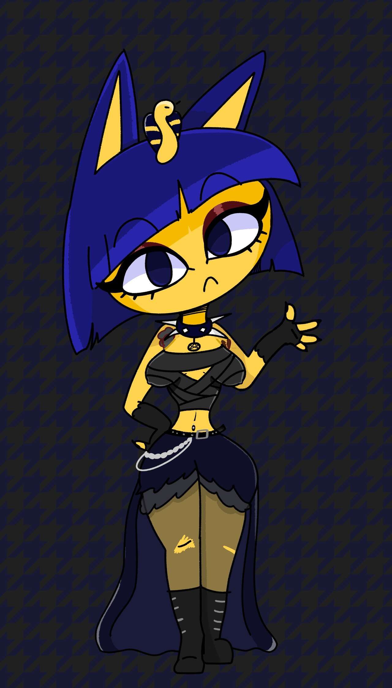 (Animal Crossing) Gothic Ankha fanarts 26