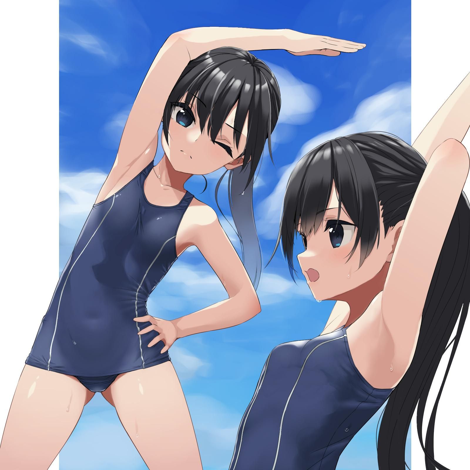 Dark blue school swimsuit and cute loli combination moe image ♪ (22) 12
