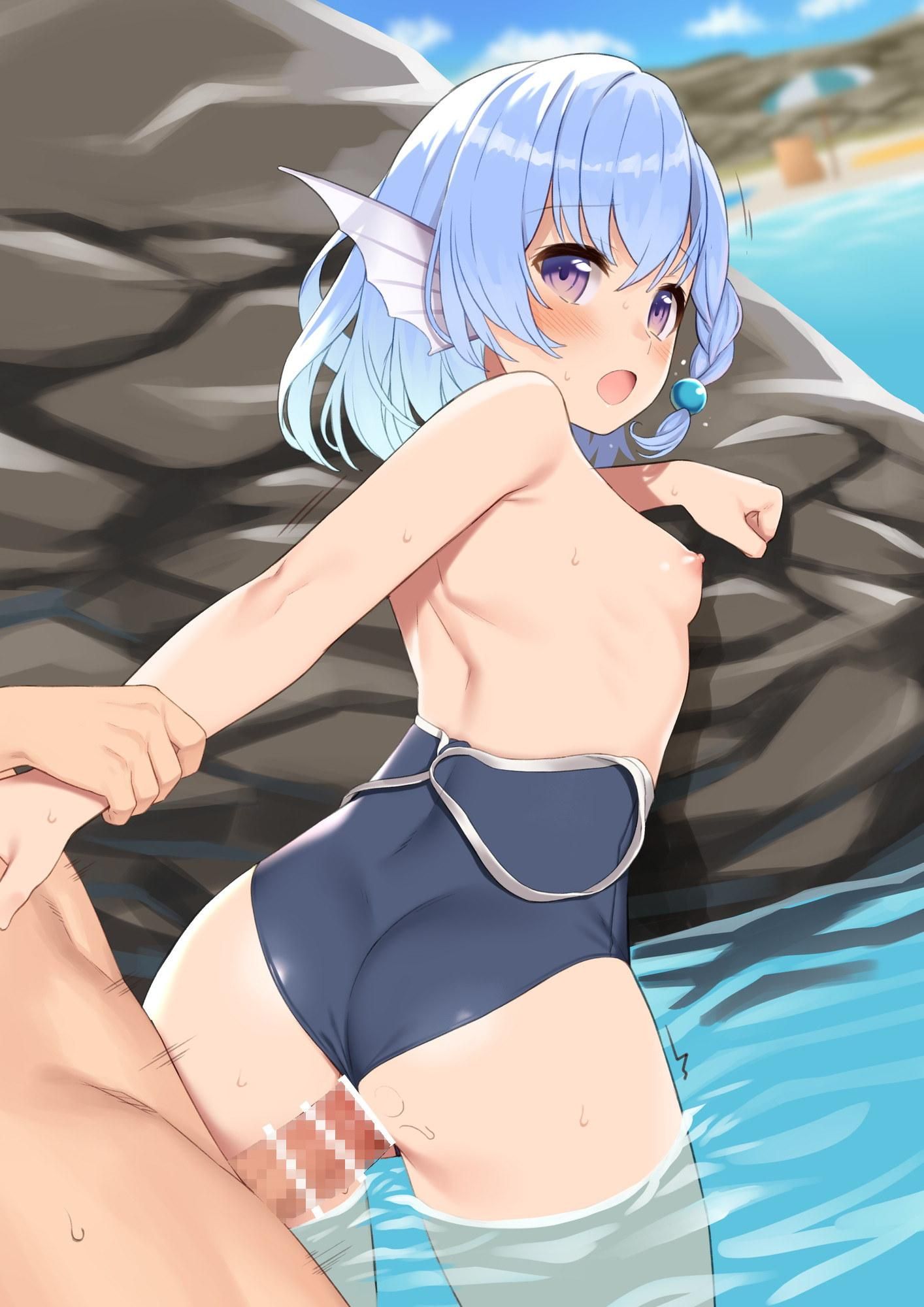 Dark blue school swimsuit and cute loli combination moe image ♪ (22) 25