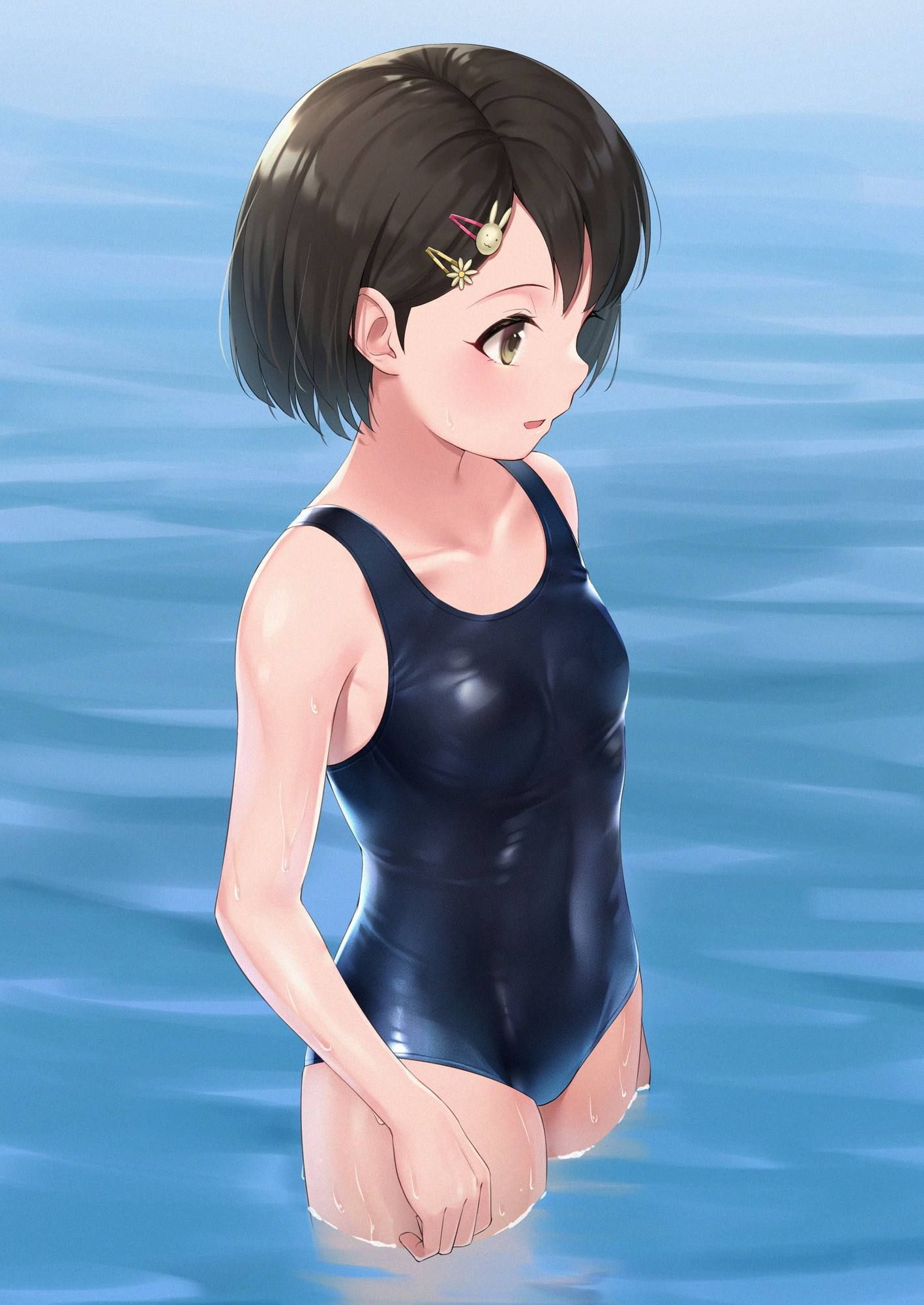Dark blue school swimsuit and cute loli combination moe image ♪ (22) 29