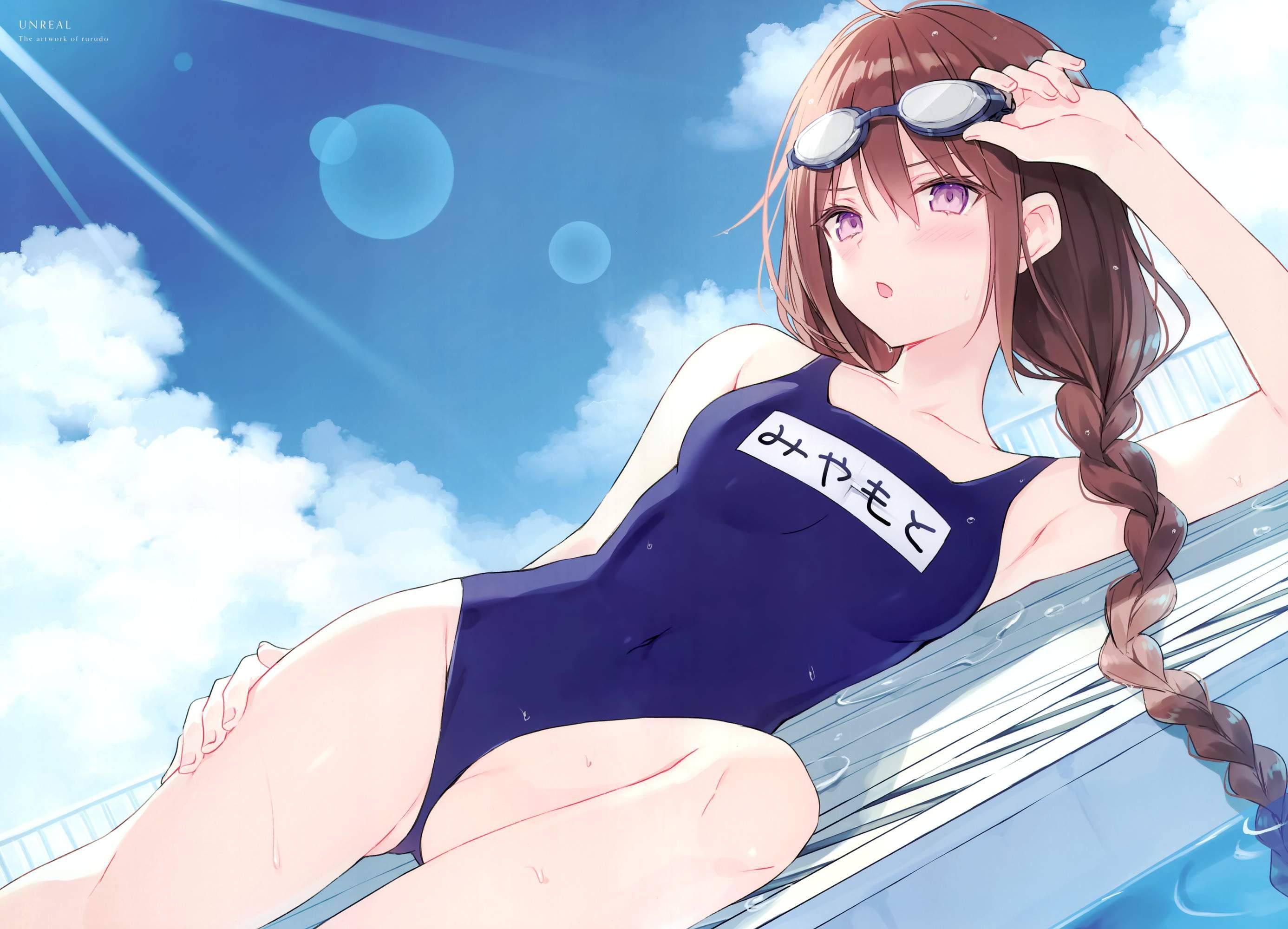 Dark blue school swimsuit and cute loli combination moe image ♪ (22) 36