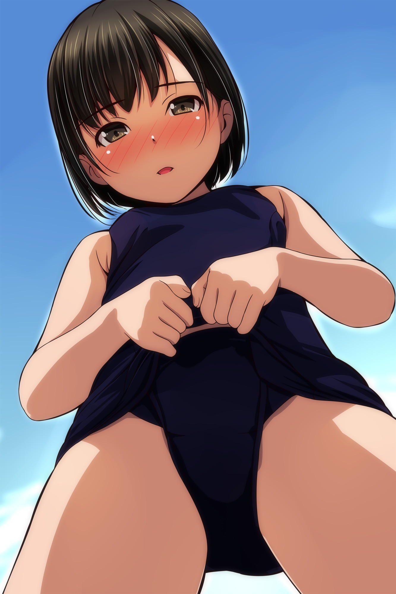 Dark blue school swimsuit and cute loli combination moe image ♪ (22) 37