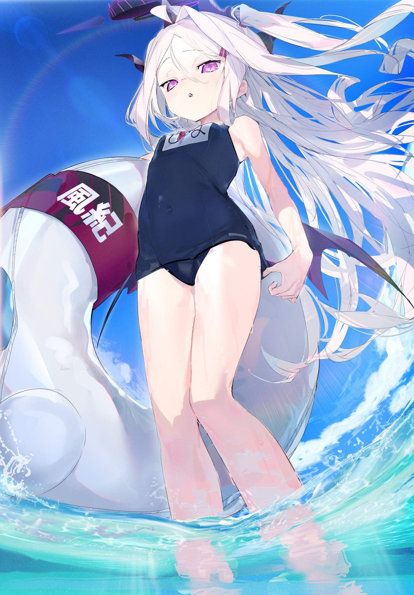 Dark blue school swimsuit and cute loli combination moe image ♪ (22) 4