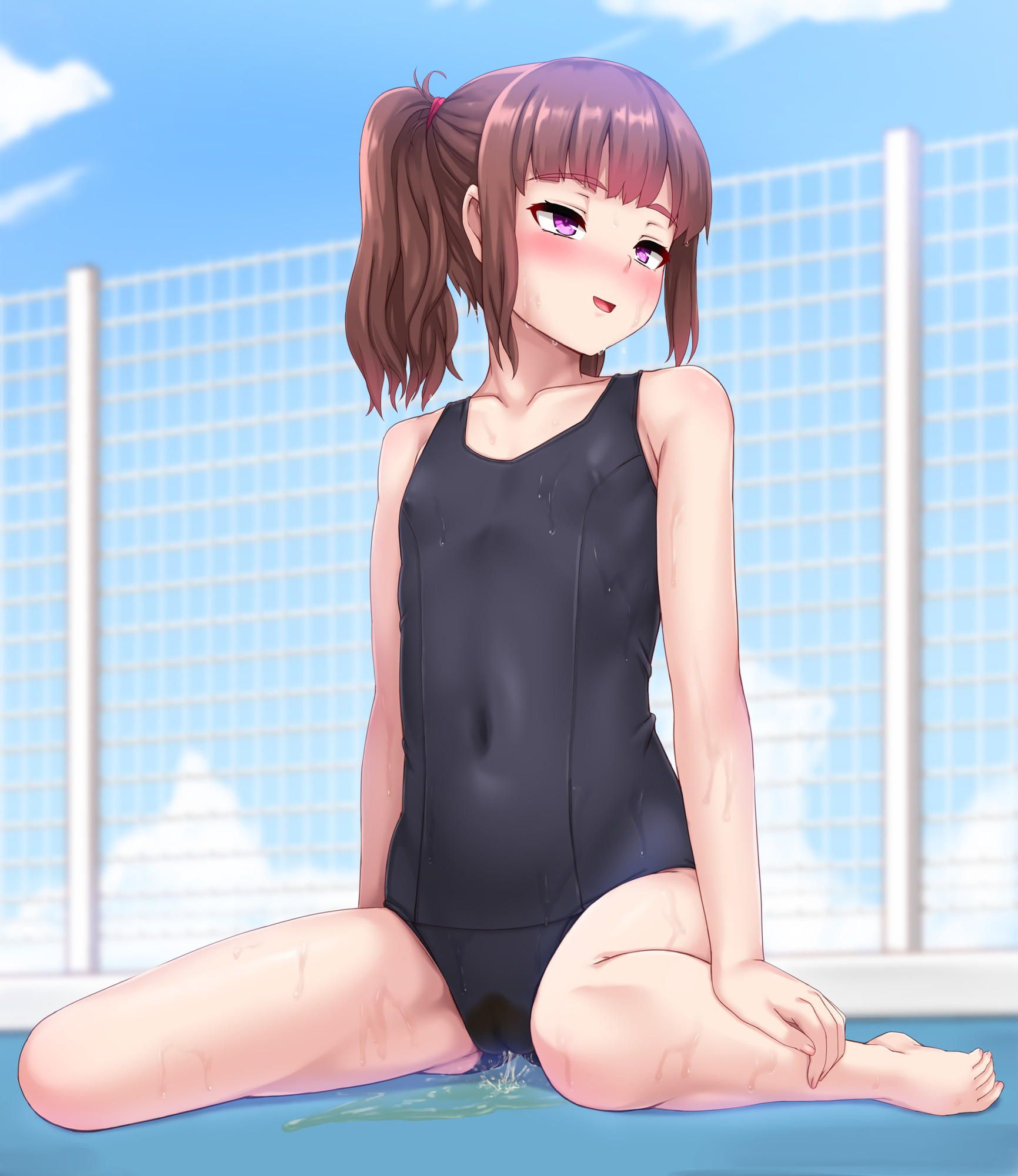 Dark blue school swimsuit and cute loli combination moe image ♪ (22) 45