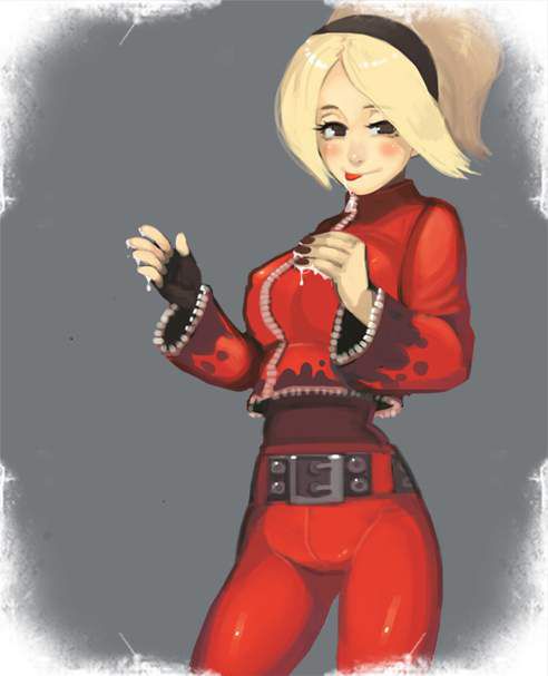 I love the secondary erotic images of The King of Fighters. 4
