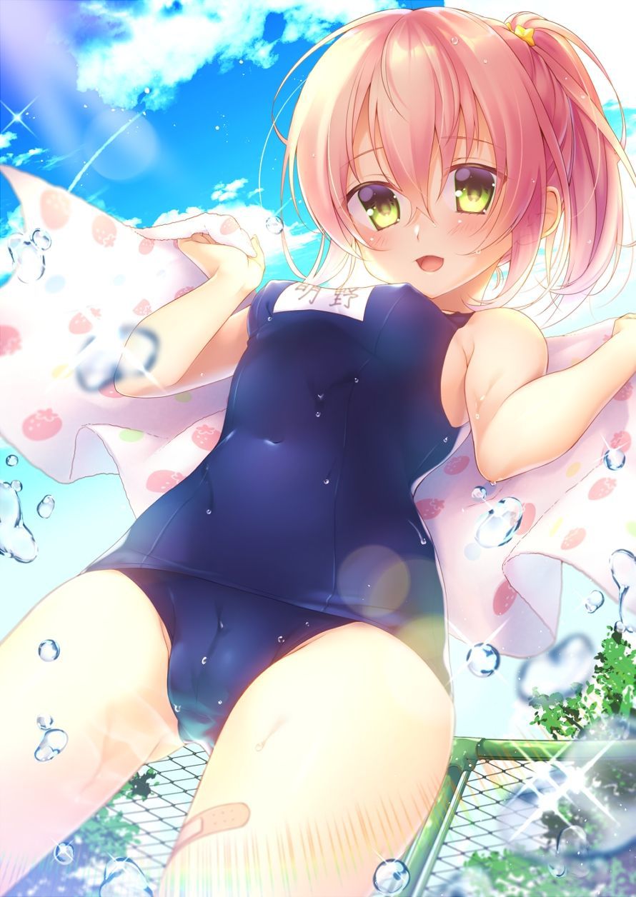 Erotic anime summary Beautiful girls wearing doskebe swimsuit suku water with a full line of the body in Pichi pichi [secondary erotic] 26