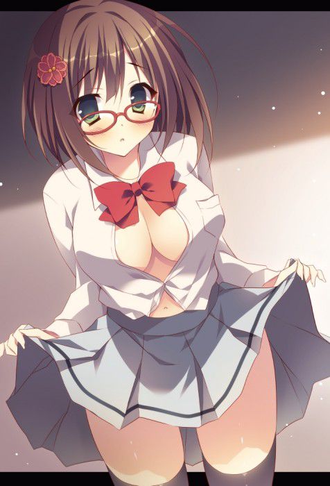 [Secondary erotic] moment erotic image that the glasses daughter shows is here 17