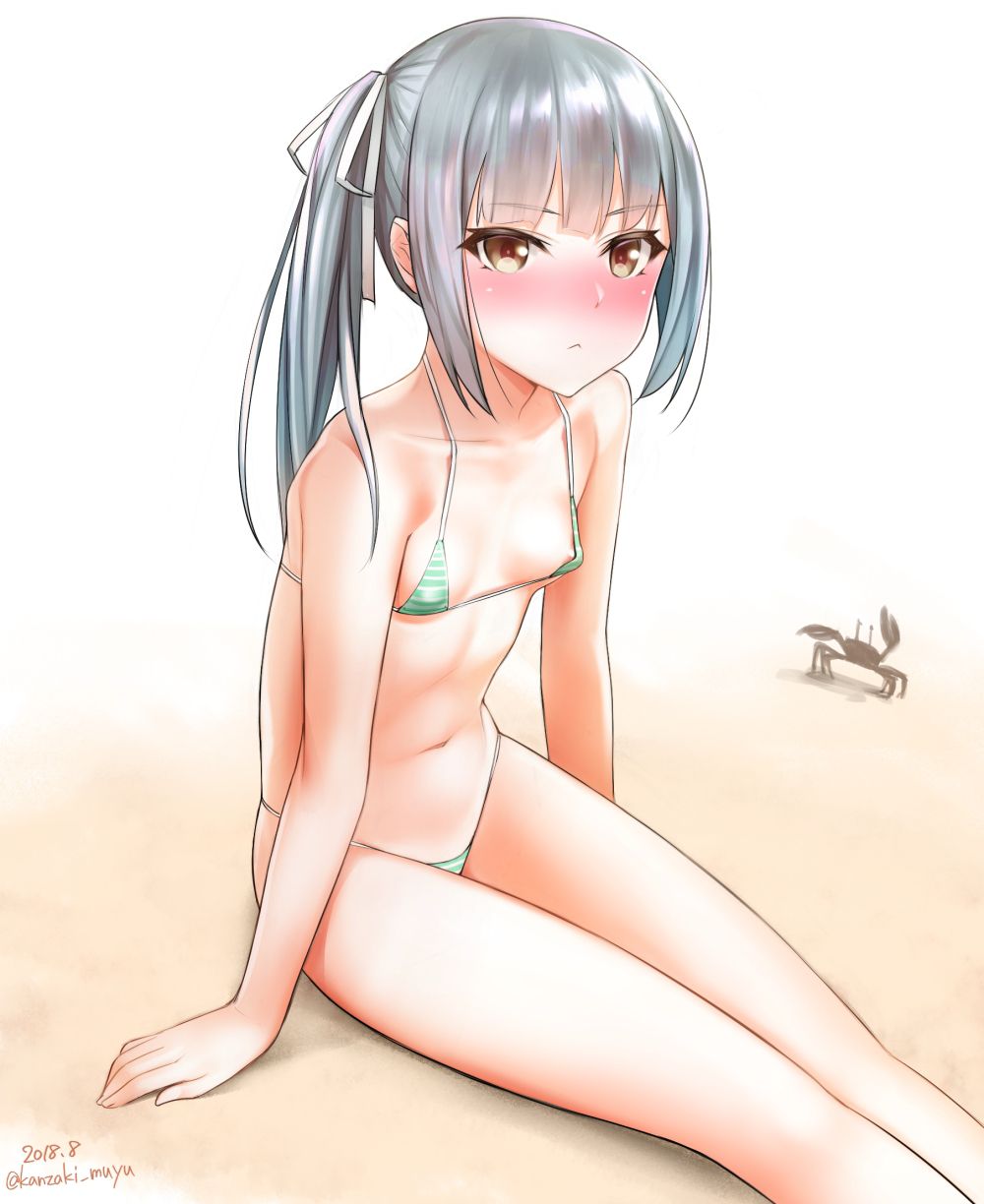 Erotic anime summary erotic images of beautiful girls wearing striped bikinis [50 pieces] 28