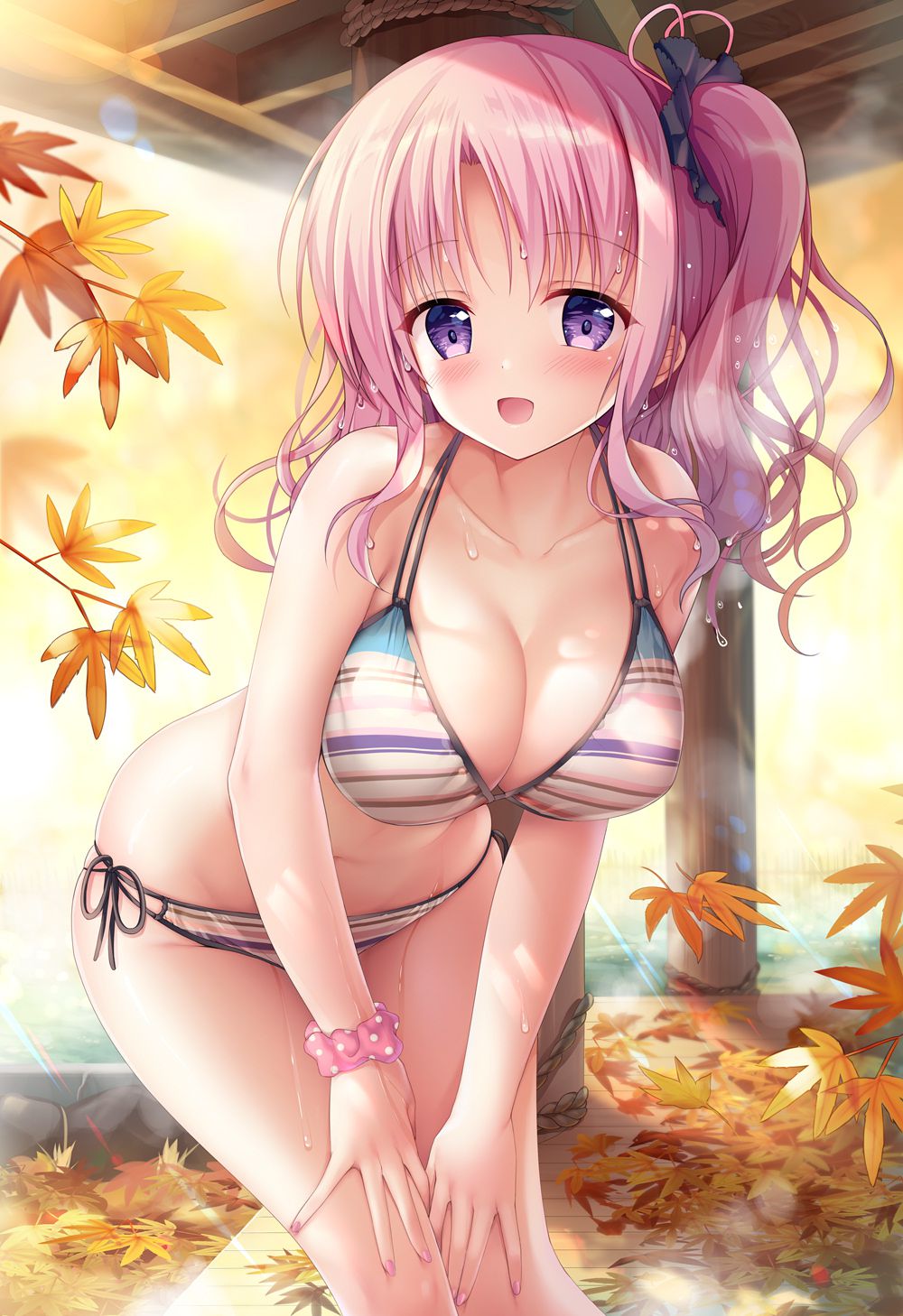 Erotic anime summary erotic images of beautiful girls wearing striped bikinis [50 pieces] 29