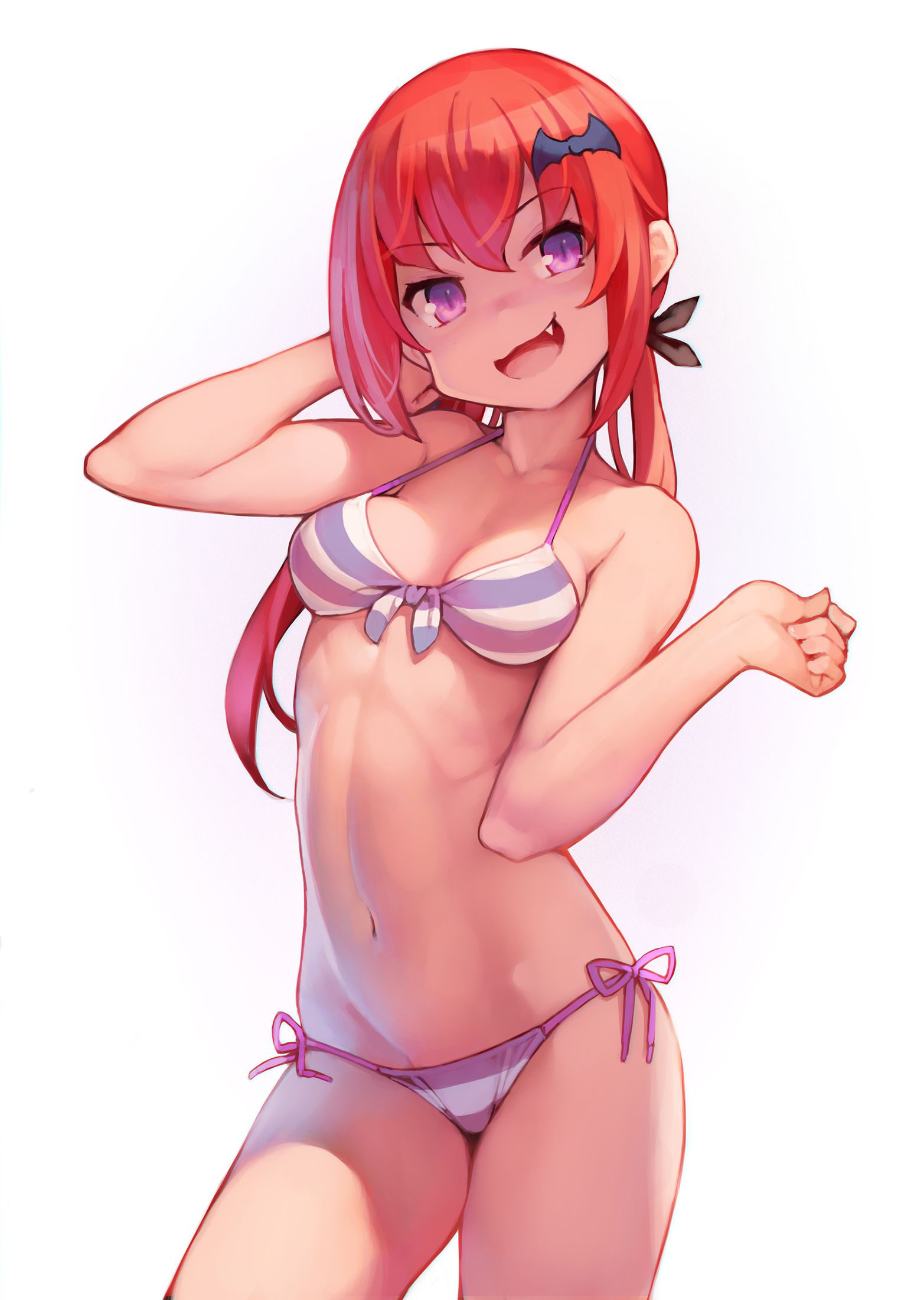 Erotic anime summary erotic images of beautiful girls wearing striped bikinis [50 pieces] 3