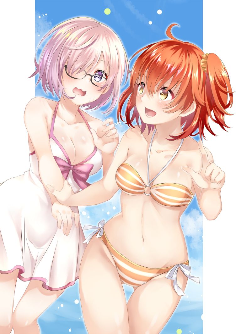 Erotic anime summary erotic images of beautiful girls wearing striped bikinis [50 pieces] 43