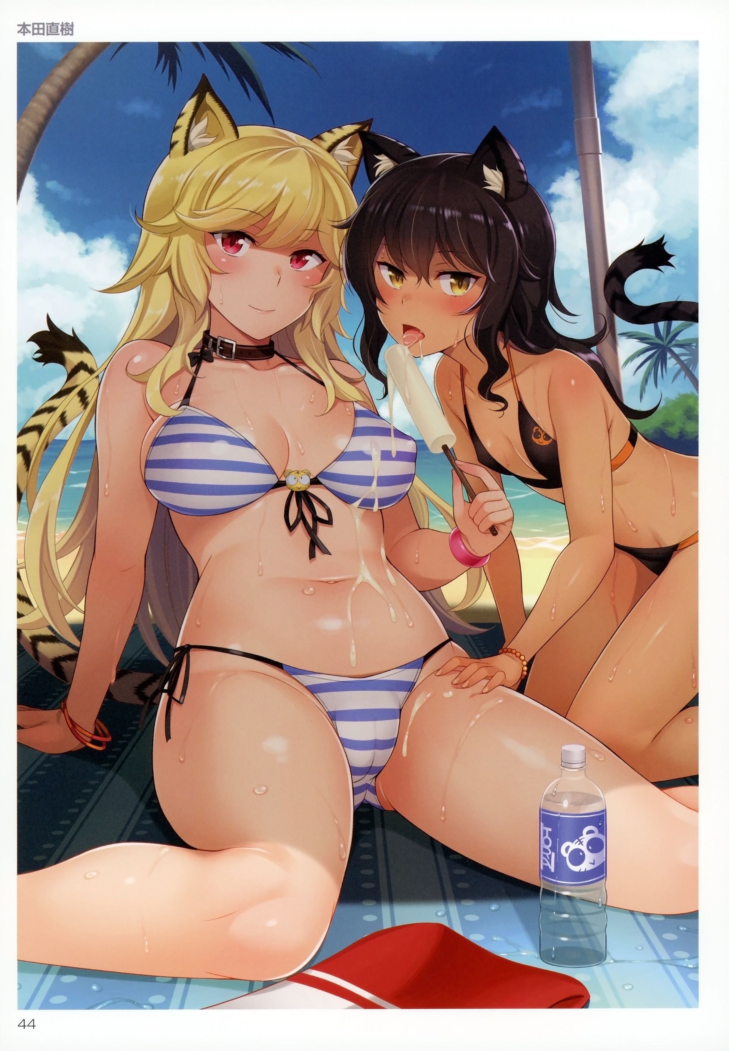 Erotic anime summary erotic images of beautiful girls wearing striped bikinis [50 pieces] 9