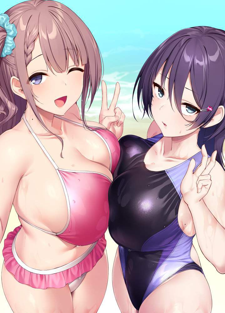 Secondary erotic image of girls taking selfies in swimsuits at sea 31